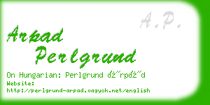 arpad perlgrund business card